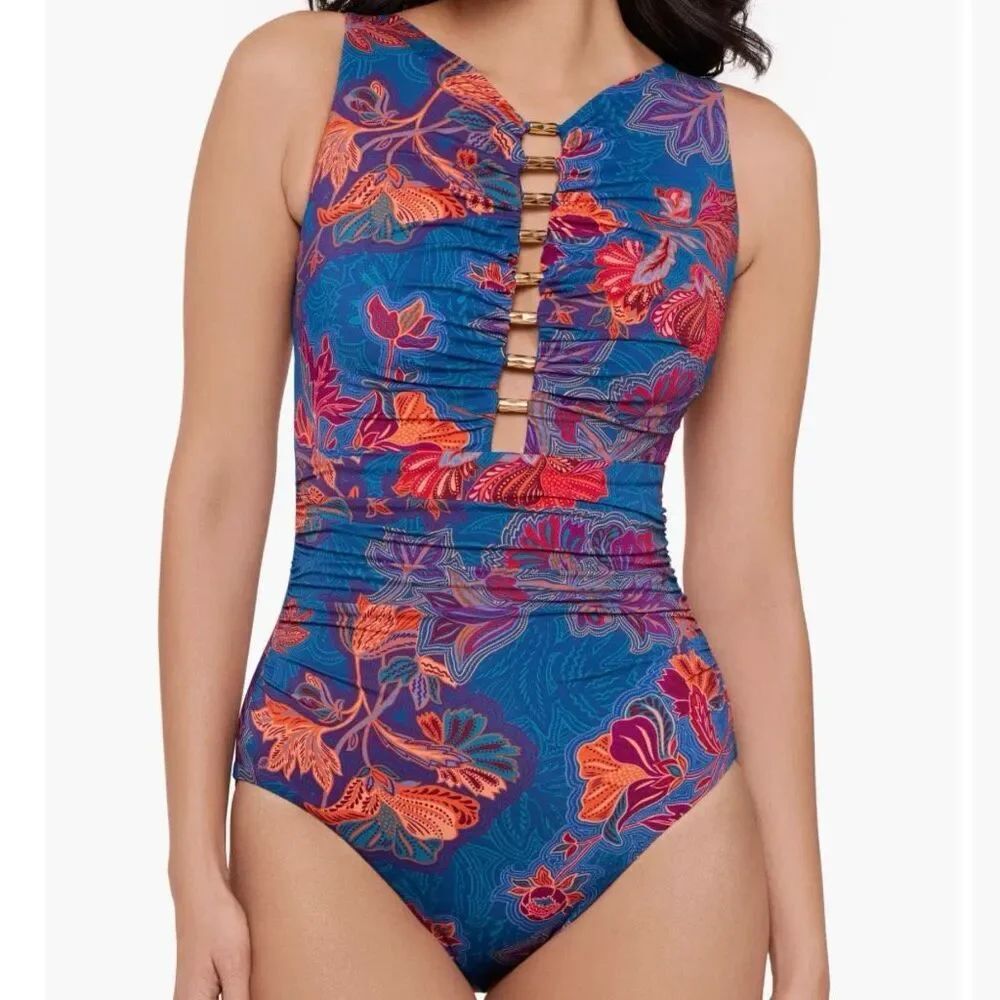 Miraclesuit Decoupage Swizzle One Piece Swimsuit 8